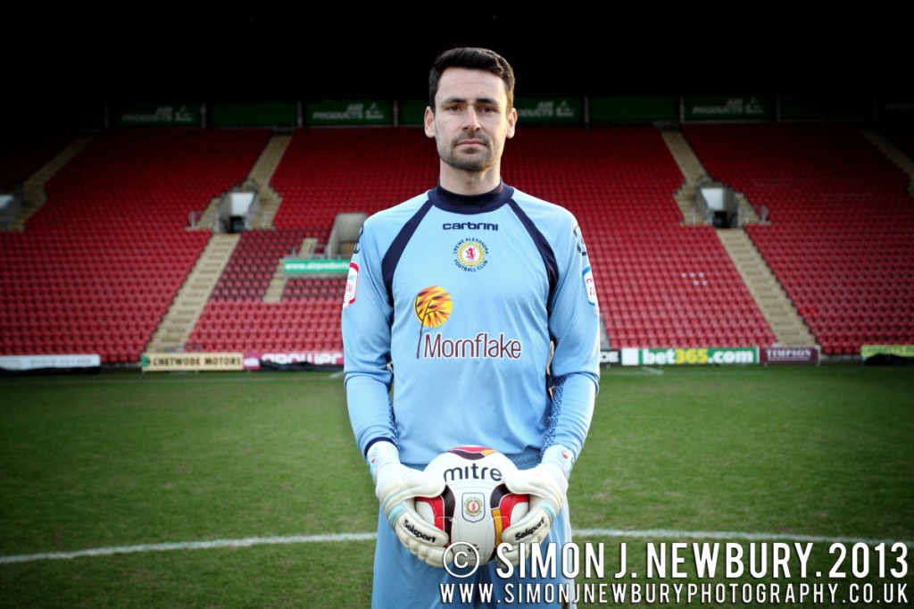 Portrait of Crewe Alexandra goalkeeper Steve Phillips