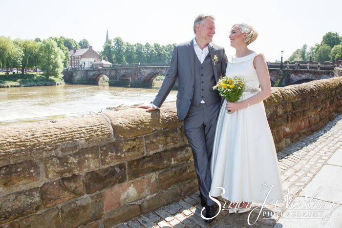 The Bride and her Father by the River Dee