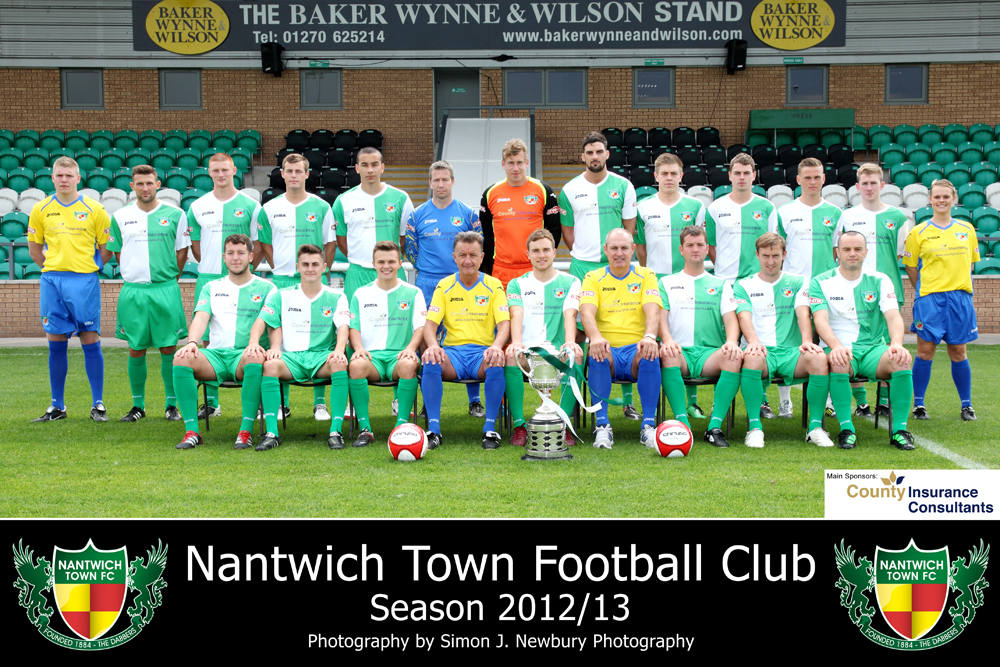 Nantwich Town Football Club Squad Photo 2012 - 2013