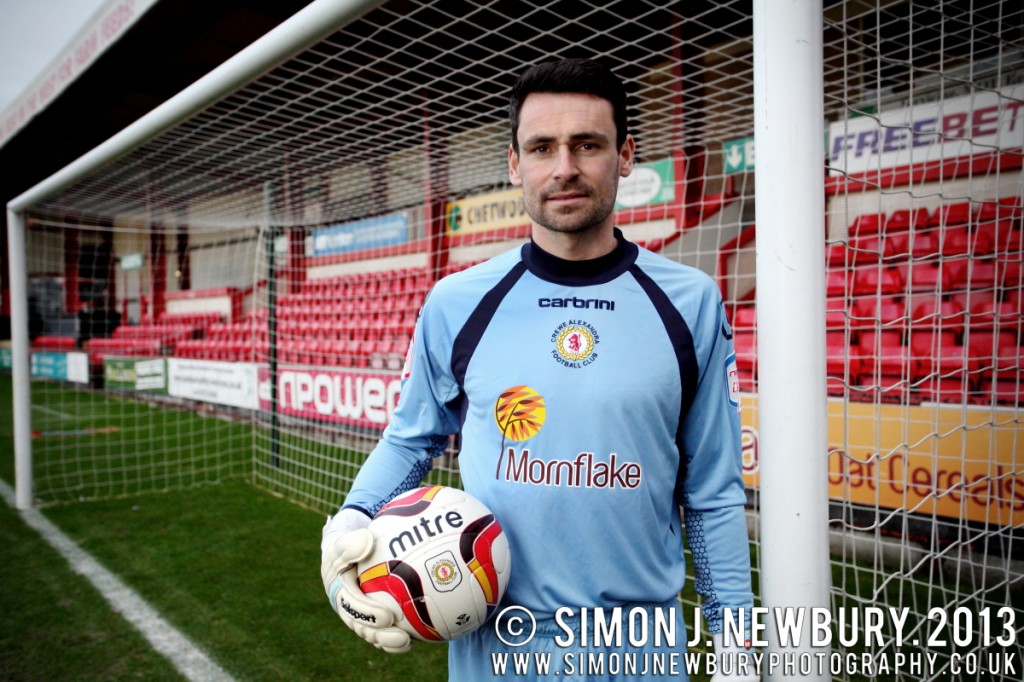Portrait of Crewe Alexandra goalkeeper Steve Phillips by SImon J. Newbury Photography