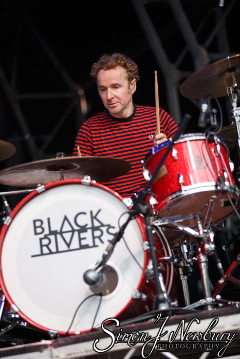Black Rivers live at Summer in the City, Manchester. Former Doves musicians Jez Williams and Andy Williams live at Castlefield Bowl - Cheshire live music photography